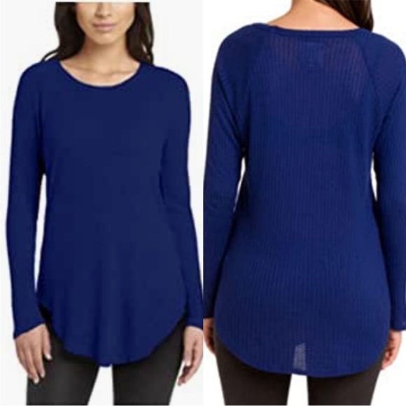 Chaser Blue Waffle Knit Thermal Top - Picture 1 of 8